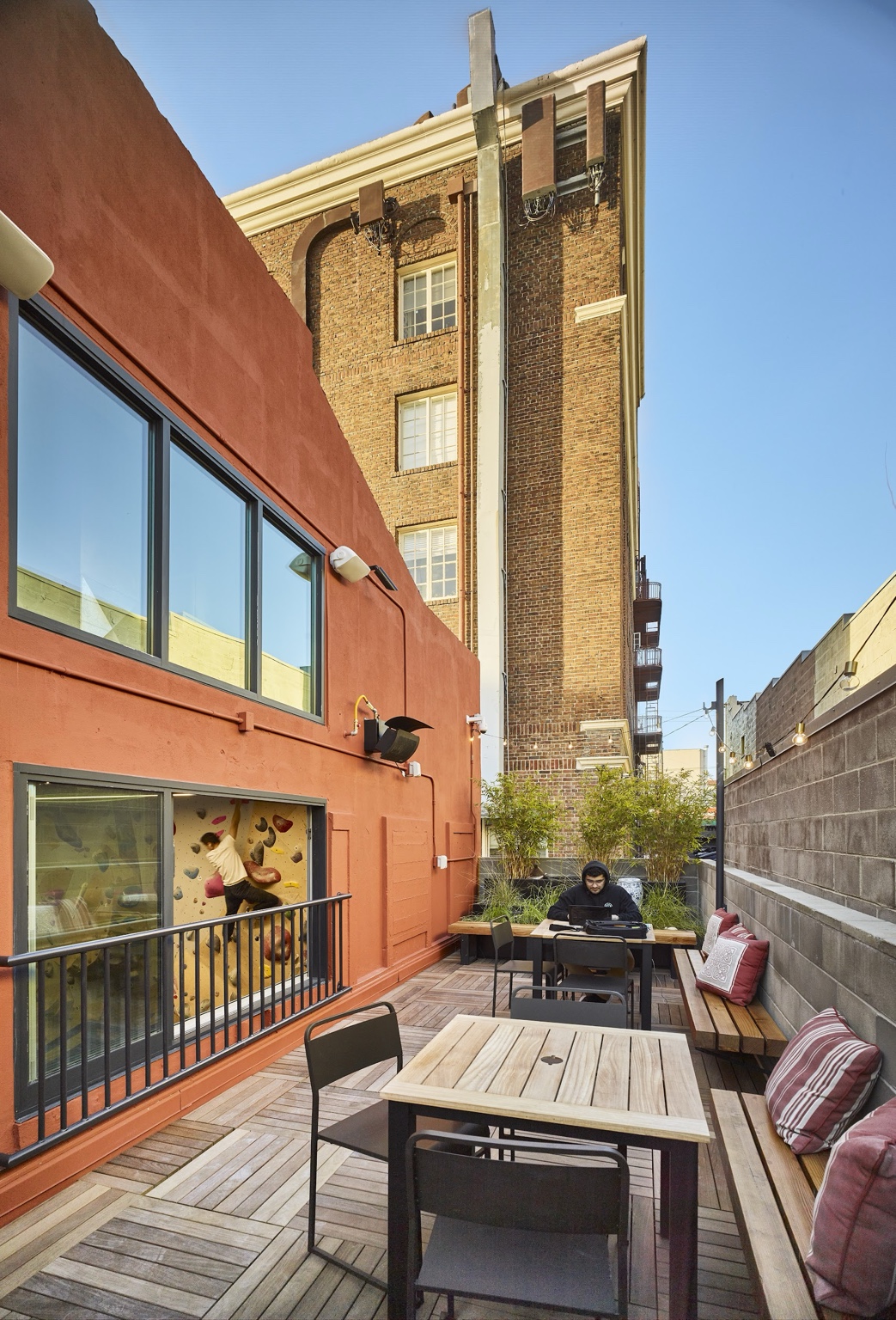 Outdoor deck at Mosaic Boulders